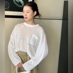 BRUNELLO CUCINELLI Linen Beaded Pocket Tunic ｜ L